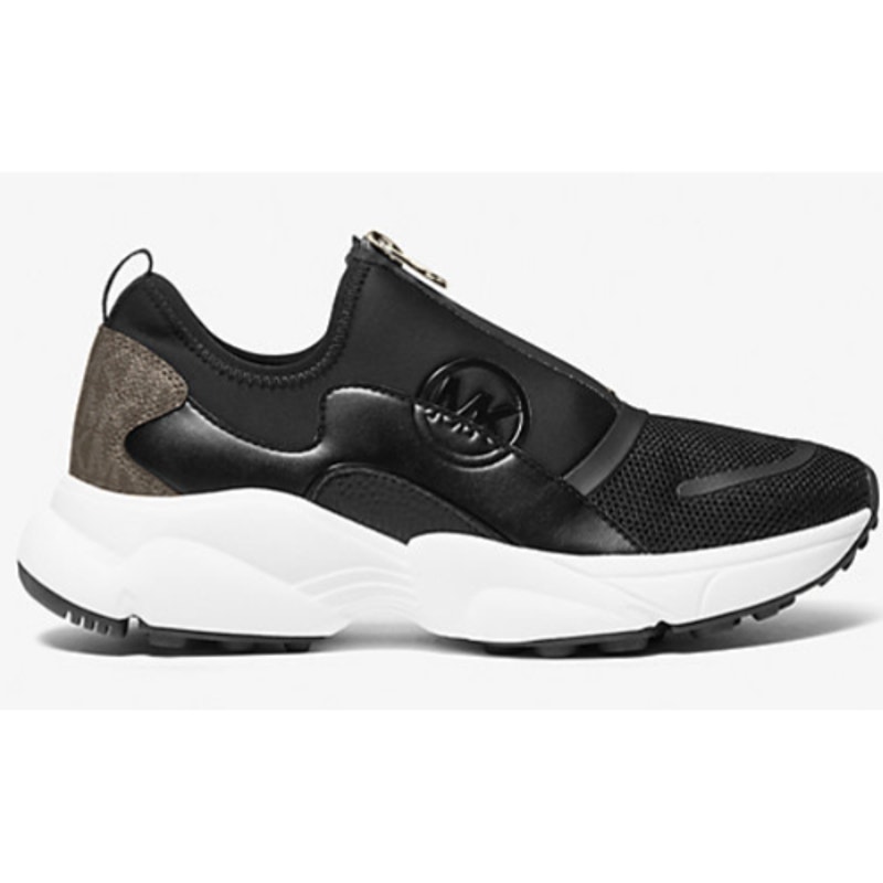 Michael Kors Sami Scuba And Mesh Zip-Up Trainer New Size 7